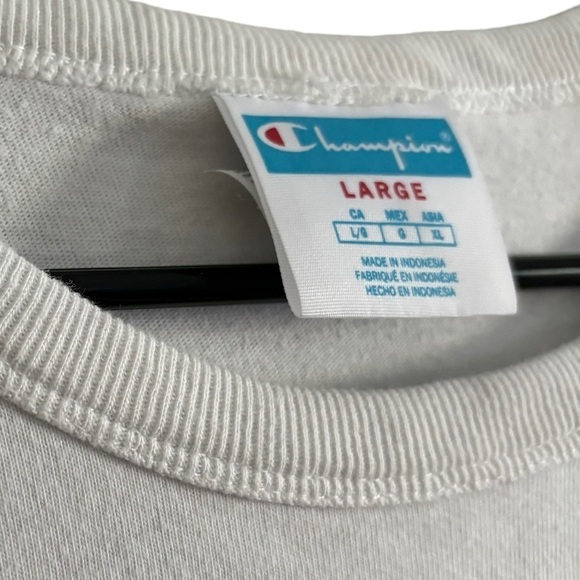 Champion Vintage Graphic T-Shirt Size Large Sewn In Neck Tag Clean Short Sleeve - Picture 5 of 8